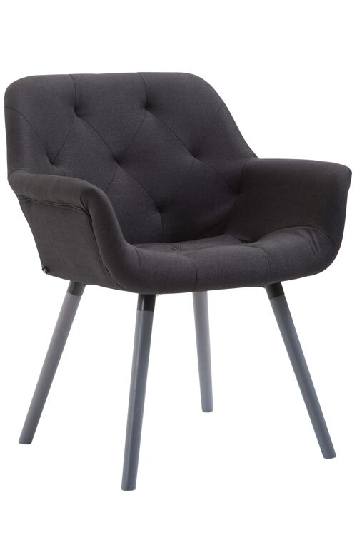 Campomolino Bezoekersstoel Stof Zwart 12x60cm