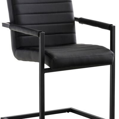 Camporovere Bezoekersstoel Kunstleer Zwart 9x63cm