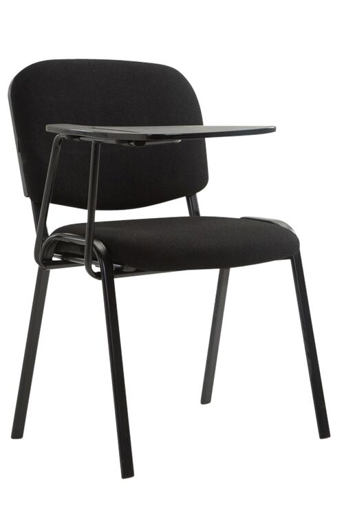 Cappelletta Bezoekersstoel Stof Zwart 6x71cm