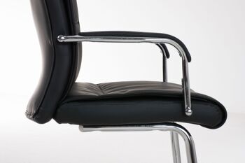 Casalserugo Chaise visiteur Cuir artificiel Noir 10x60cm 5