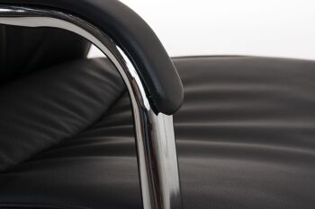 Casalserugo Chaise visiteur Cuir artificiel Noir 10x60cm 6