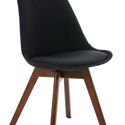 Castelbaldo Bezoekersstoel Stof Zwart 5x41cm