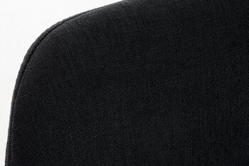 Castelbaldo Chaise visiteur Tissu Noir 5x41cm 3
