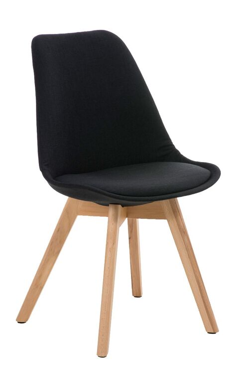Castelcucco Bezoekersstoel Stof Zwart 5x41cm