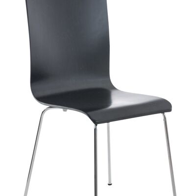 Crespignaga Bezoekersstoel Hout Zwart 4x47cm