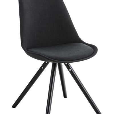 Gambugliano Bezoekersstoel Stof Zwart 5x59cm