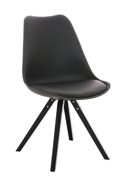 Malcontenta Bezoekersstoel Kunstleer Zwart 5x59cm