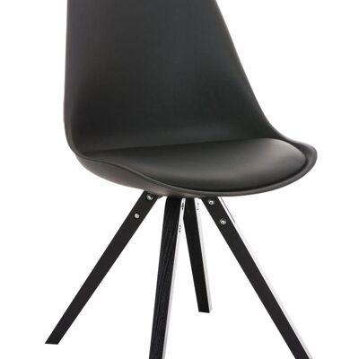 Malcontenta Bezoekersstoel Kunstleer Zwart 5x59cm