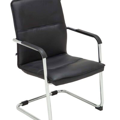 Occhiobello Bezoekersstoel Kunstleer Zwart 8x60cm