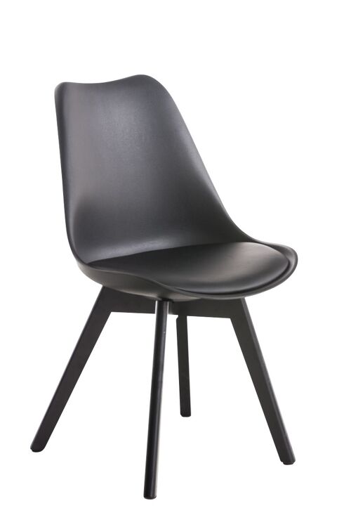 Porcellengo Bezoekersstoel Kunstleer Zwart 5x41cm