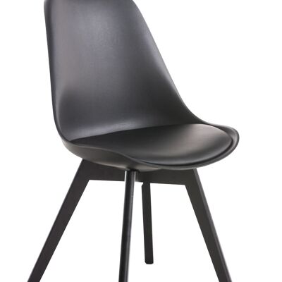 Porcellengo Bezoekersstoel Kunstleer Zwart 5x41cm