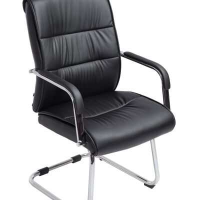 Pramaggiore Chaise Visiteur Similicuir Noir 13x66cm