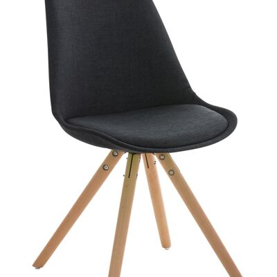 Roverchiara Bezoekersstoel Stof Zwart 5x59cm