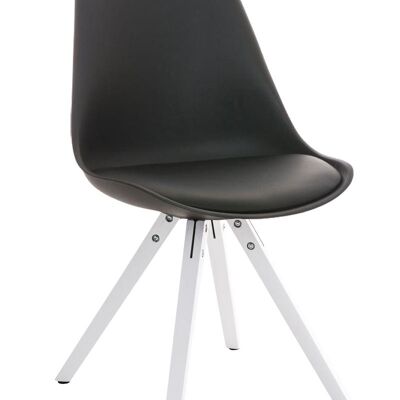 Spinimbecco Bezoekersstoel Kunstleer Zwart 5x59cm