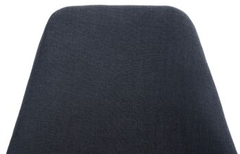 Vestenanova Chaise visiteur Tissu Noir 5x59cm 1