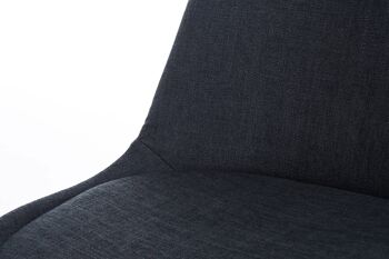 Vestenanova Chaise visiteur Tissu Noir 5x59cm 2
