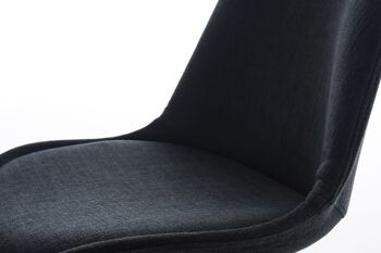 Vigodarzere Chaise visiteur Tissu Noir 5x59cm 2