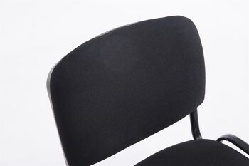 Acquamammone Chaise visiteur Tissu Noir 6x57cm 4