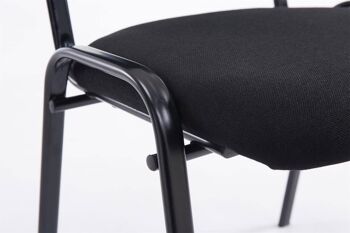 Acquamammone Chaise visiteur Tissu Noir 6x57cm 5