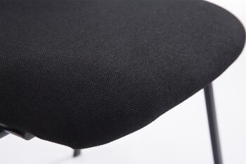 Acquamammone Chaise visiteur Tissu Noir 6x57cm 8