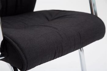 Acquapalombo Chaise visiteur Tissu Noir 13x66cm 6