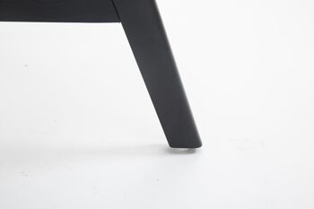 Alessandrino Chaise visiteur Cuir artificiel Noir 10x55cm 8