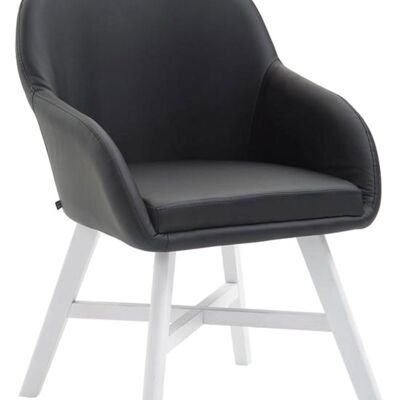 Alvignanello Bezoekersstoel Kunstleer Zwart 10x55cm