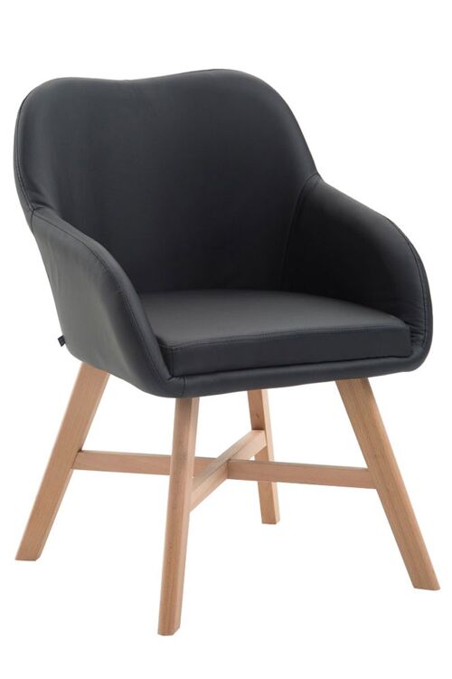 Appio-Latino Bezoekersstoel Kunstleer Zwart 10x55cm