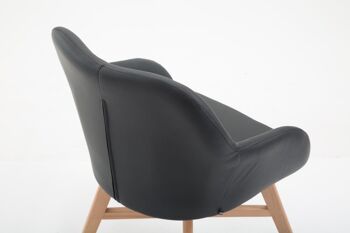 Appio-Latino Chaise visiteur Similicuir Noir 10x55cm 4