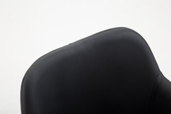Appio-Latino Chaise visiteur Similicuir Noir 10x55cm 5