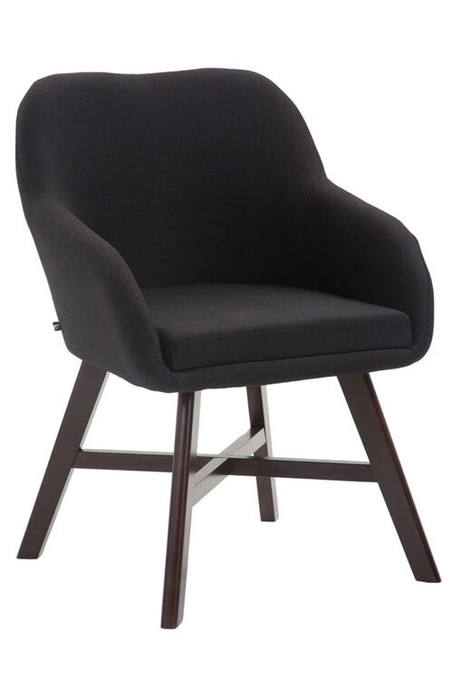 Arapetrianni Bezoekersstoel Stof Zwart 10x55cm