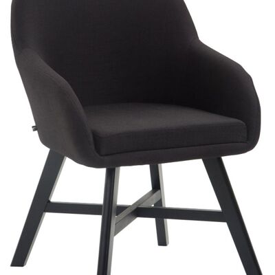 Avantipoggio Bezoekersstoel Stof Zwart 10x55cm