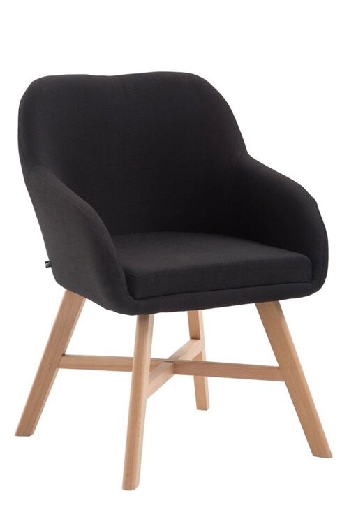 Berardinelli Bezoekersstoel Stof Zwart 10x55cm
