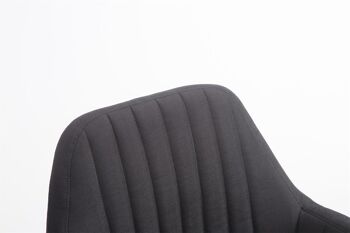 Boccadifalco Chaise visiteur Tissu Noir 10x58cm 7
