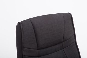 Buonacquisto Chaise visiteur Tissu Noir 14x67cm 4