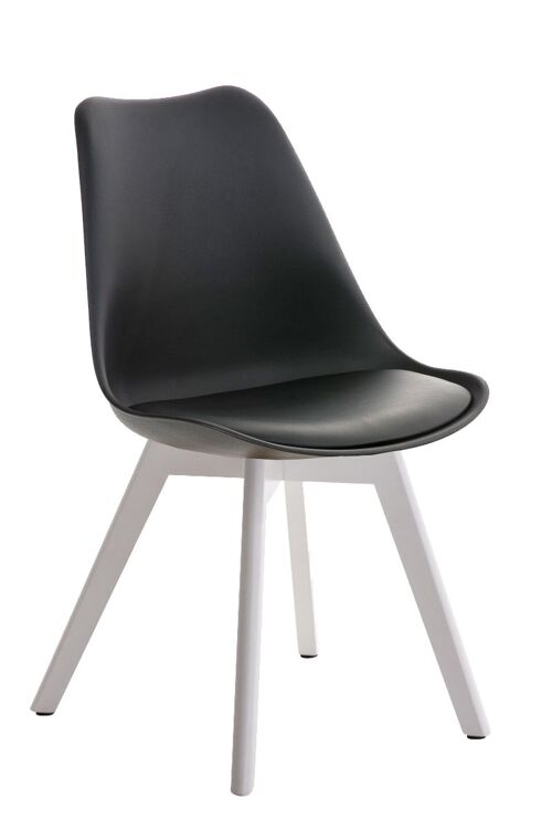 Calascibetta Bezoekersstoel Kunstleer Zwart 5x41cm