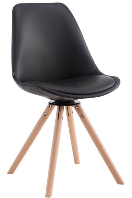 Campofiorito Bezoekersstoel Kunstleer Zwart 6x56cm