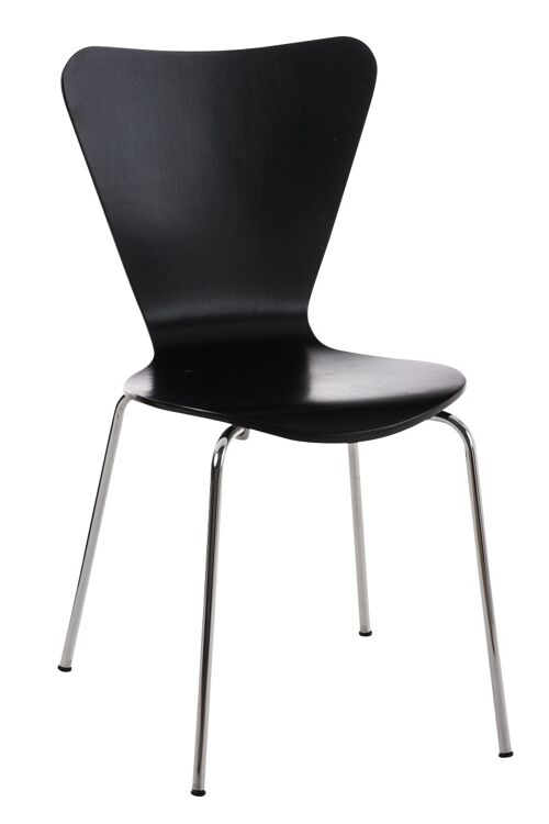 Campoforogna Bezoekersstoel Hout Zwart 4x47cm