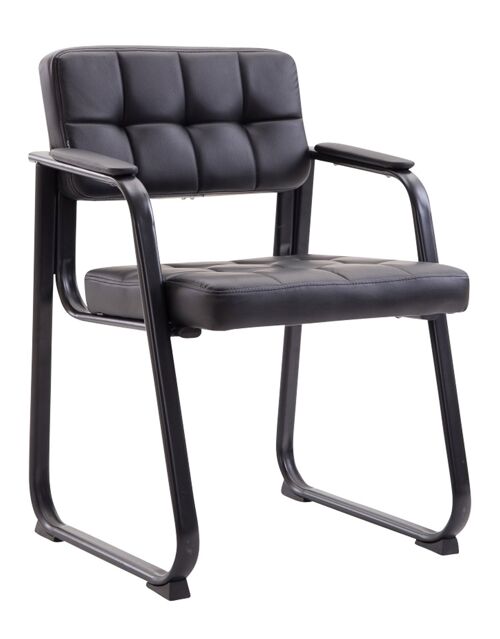 Campolattaro Bezoekersstoel Kunstleer Zwart 10x58cm