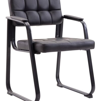 Campolattaro Bezoekersstoel Kunstleer Zwart 10x58cm