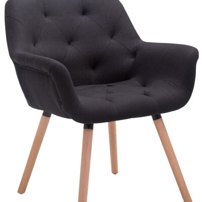 Camposarcone Bezoekersstoel Stof Zwart 12x60cm