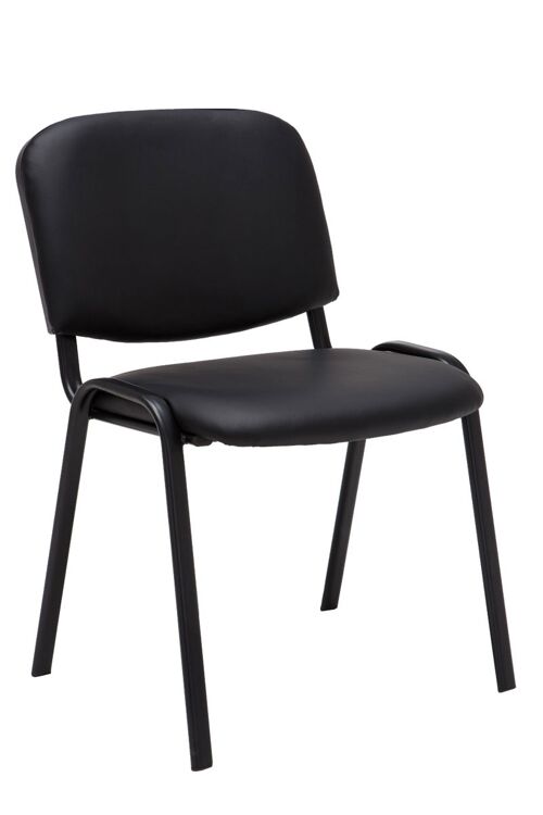 Cancellonica Bezoekersstoel Kunstleer Zwart 4x53cm