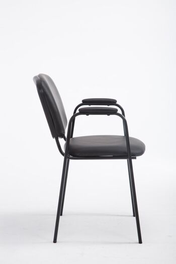 Capolegrotti Chaise visiteur Cuir artificiel Noir 7x55cm 3