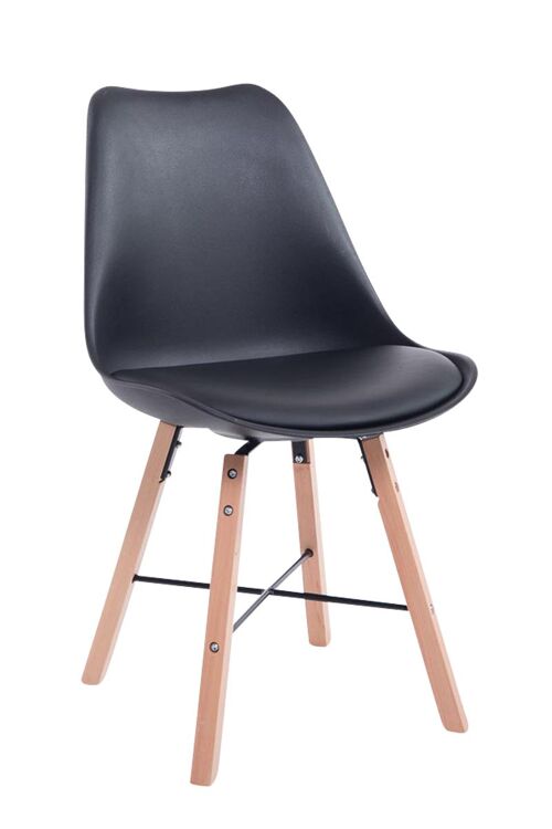 Casalforzato Bezoekersstoel Kunstleer Zwart 6x56cm