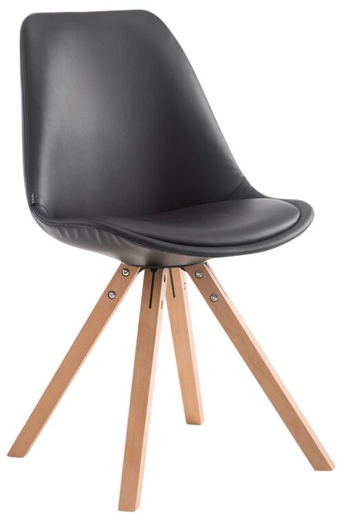 Casamarciano Bezoekersstoel Kunstleer Zwart 6x55.5cm