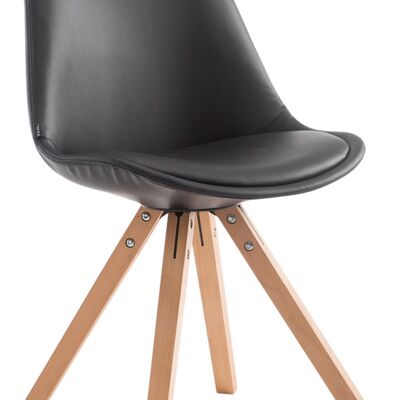 Casamarciano Bezoekersstoel Kunstleer Zwart 6x55.5cm