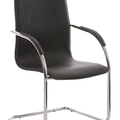 Cascalanella Bezoekersstoel Kunstleer Zwart 6x52cm