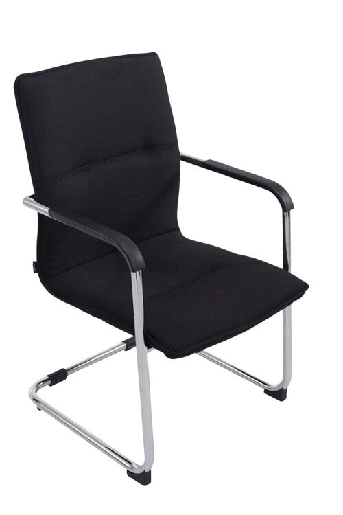 Castelcicala Bezoekersstoel Stof Zwart 8x60cm