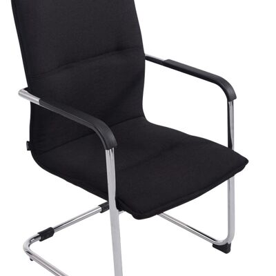 Castelcicala Bezoekersstoel Stof Zwart 8x60cm