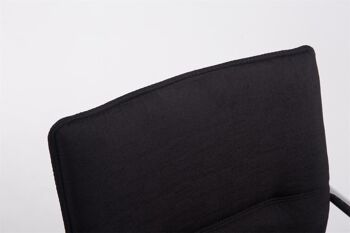 Castelcicala Chaise visiteur Tissu Noir 8x60cm 4